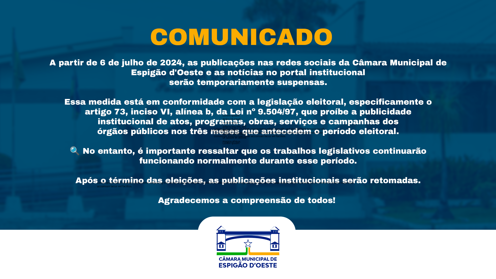 COMUNICADO IMPORTANTE