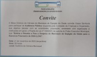 Convite a população de Espigão do Oeste para Audiência Pública
