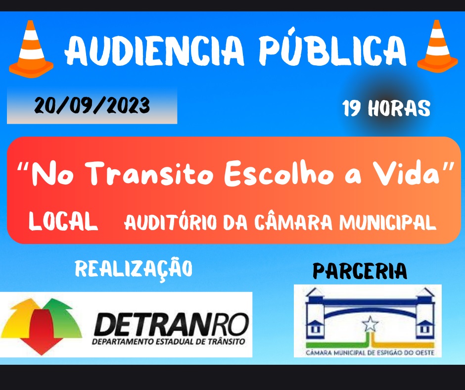 Detran realizará Audiência Pública nesta quarta-feira em Espigão do Oeste