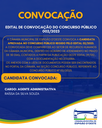 Câmara Municipal convoca candidata aprovada em concurso público para o cargo de Agente Administrativo