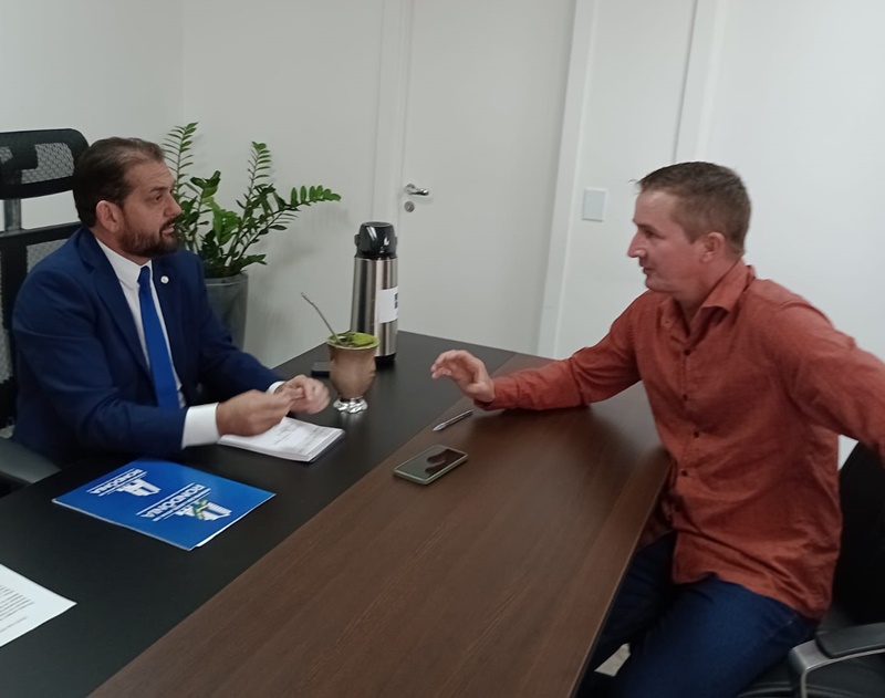 Vereador Sirineu Wutk leva demandas para o deputado Laerte Gomes